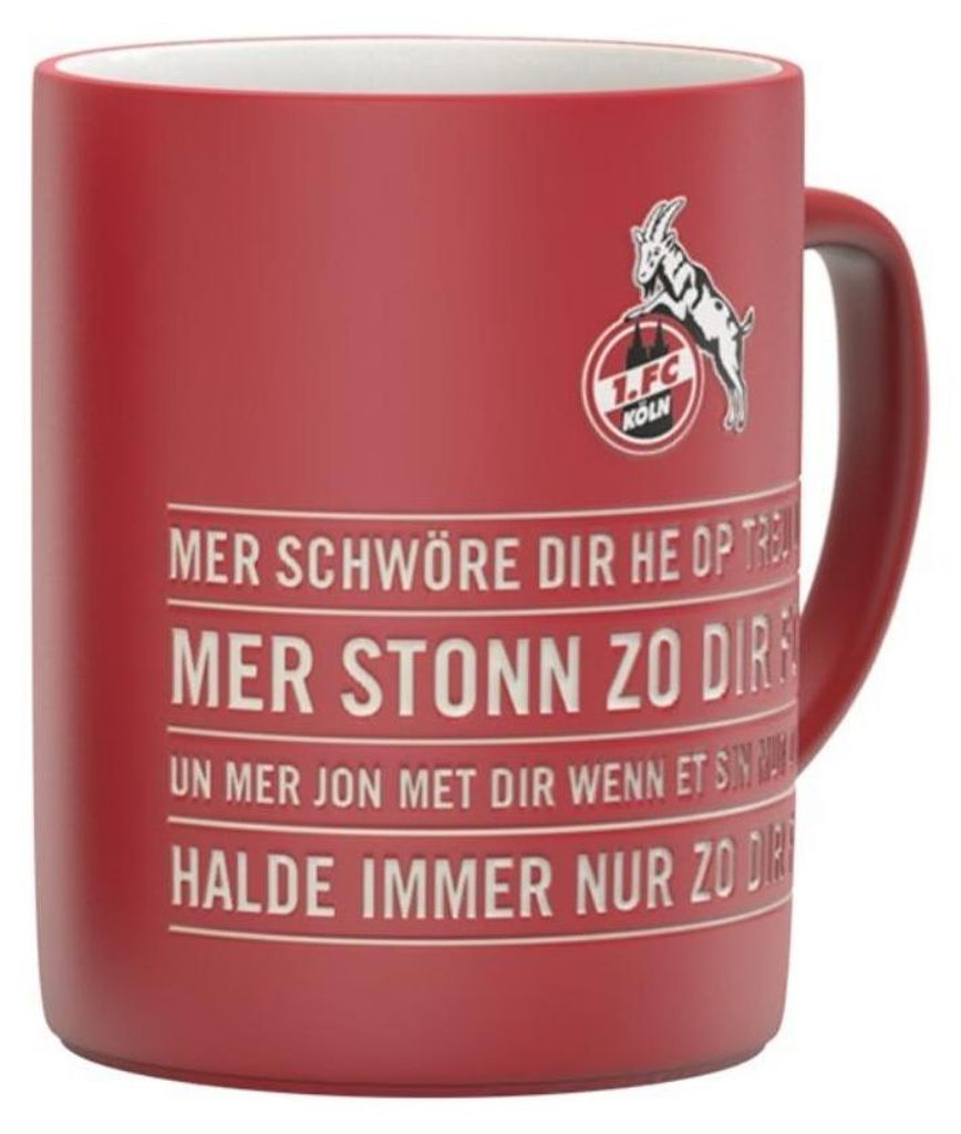 1. FC Köln beker "Hymne", rood, gegraveerd Productafbeelding 