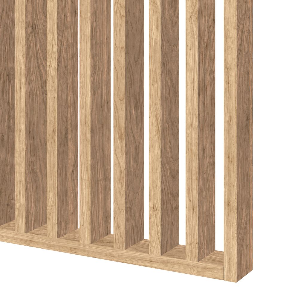 HEXIM Raumteiler Lamellenwand 275x58cm MDF Raumtrenner Produktbild 6