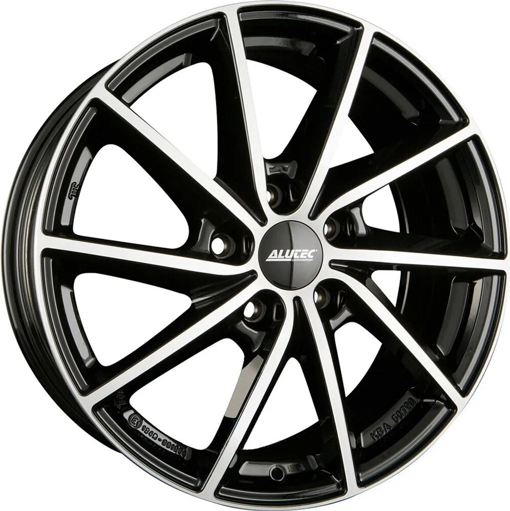 Jante alu 15 pouces ALUTEC Singa 5x114.3 ET46 Noir Mat Face Polie