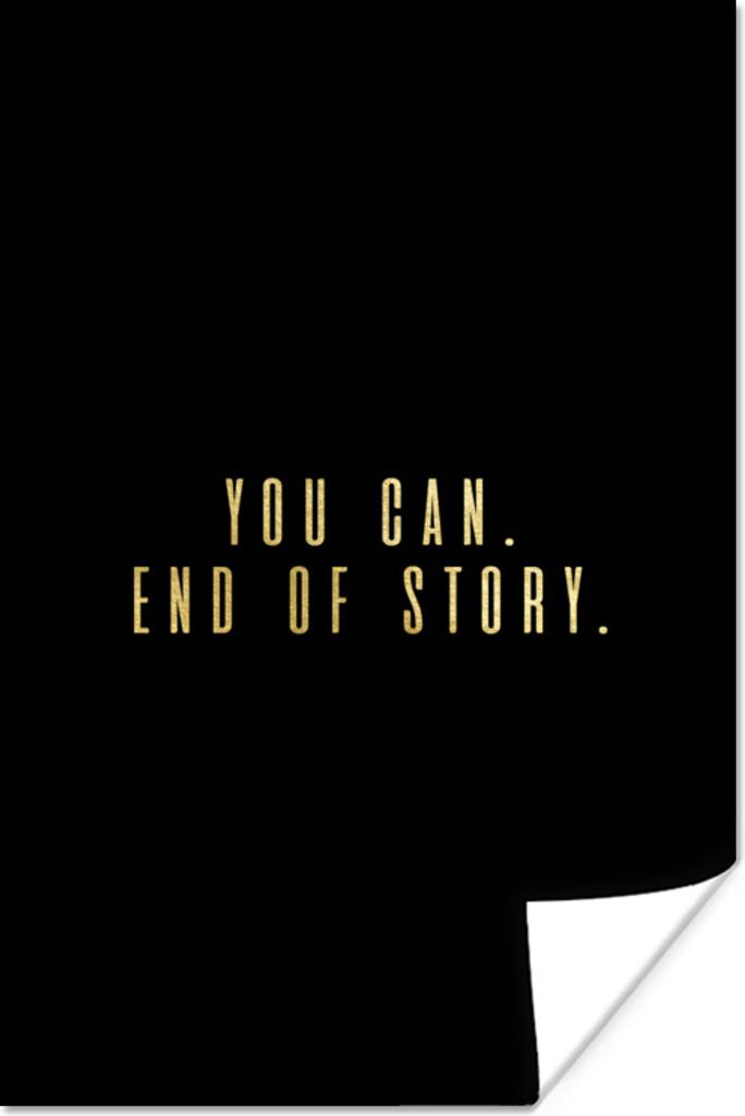 MuchoWow Poster Zitate - Motivation - Gold 120x180 cm - Kunstposter
