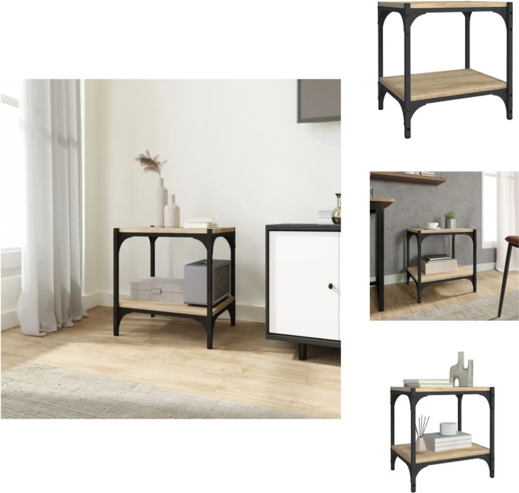 Smart TV Stand vidaXL 40x33x41 cm Rovere Sonoma Acciaio High-End