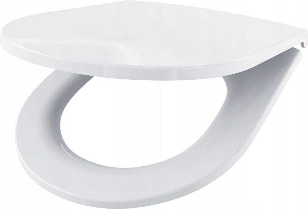 SEPIO Toilettendeckel mit Absenkautomatik, Duroplast Giro, D-Form Weiß , Antibakterieller WC-Sitz
