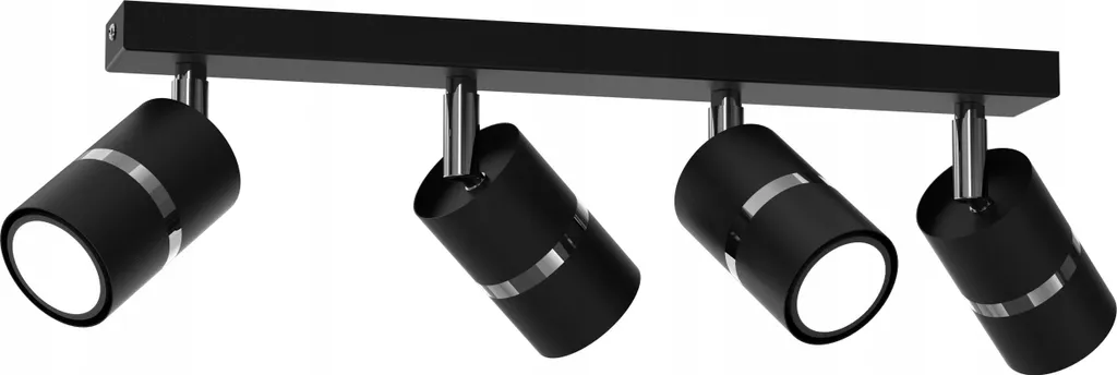 Luminaire de plafond à spots orientables GU10 en métal brossé moderne