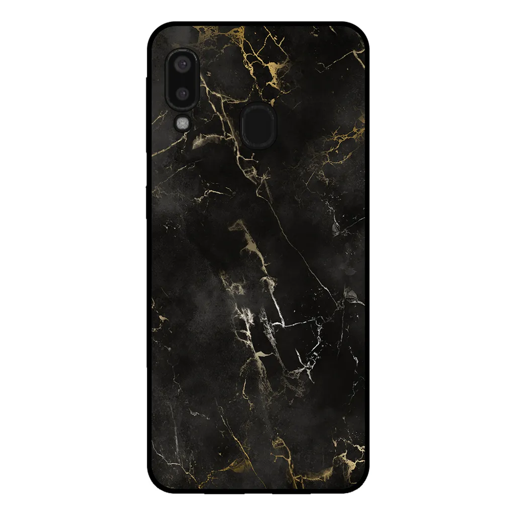 Custodia Samsung Galaxy A20E Marmo Nero Smartphonica - Cover TPU Elegante
