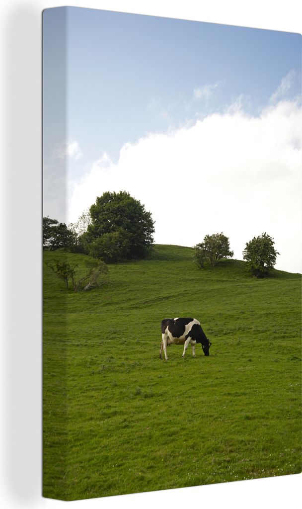 OneMillionCanvasses - Leinwandbilder - 90x140 cm, Kuh - Tier - Landschaft, Wandbilder Kunstdruck Wanddekoration - Wandschmucke - Schlafzimmer
