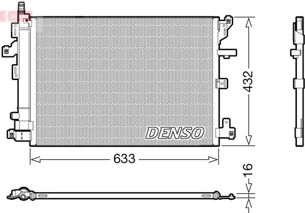 Radiateur de clim avec bouteille déshydratante pour XC90 I - DENSO DCN33