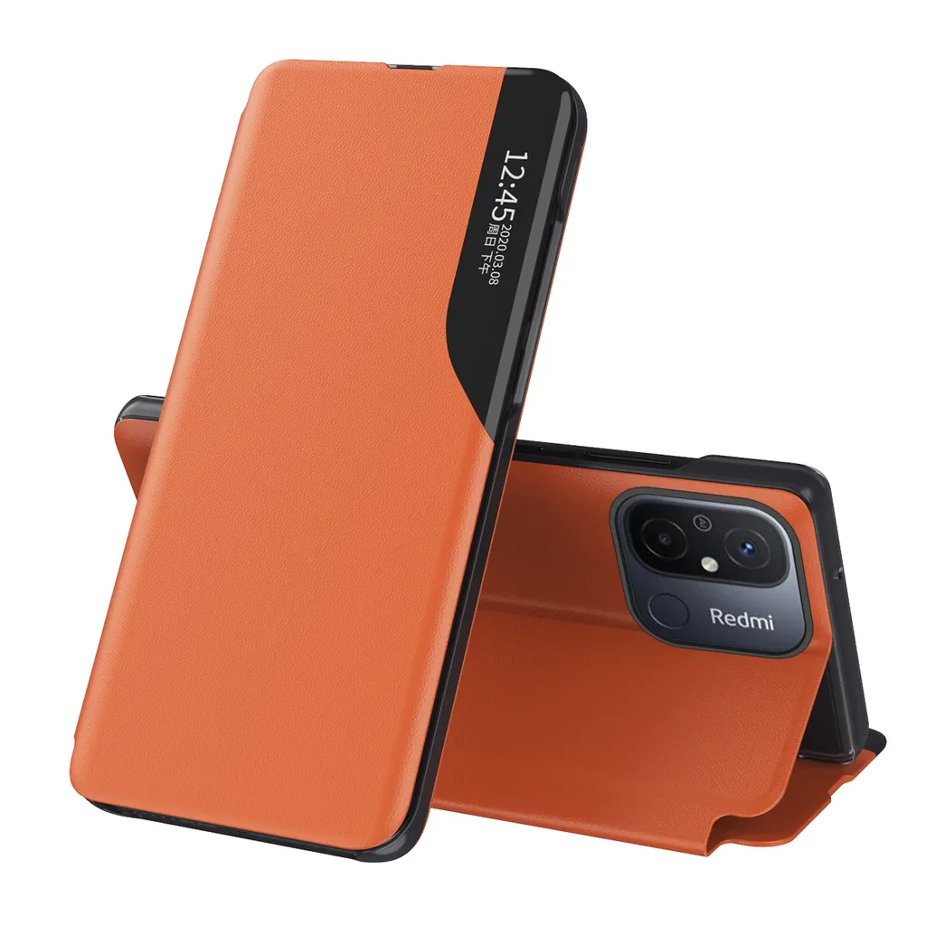 Offerta Custodia Xiaomi Redmi 12C Arancione | Flip Case Stand View