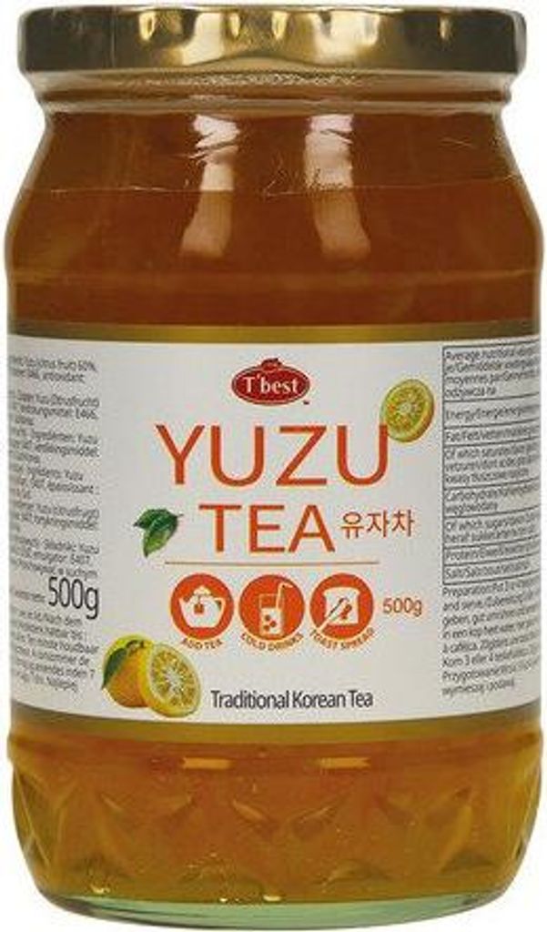 T'best | Koreanischer Tee Mit Yuzu - 500g - Asiatische Zitrusfrüchte - Vitamin C - Keine Allergene