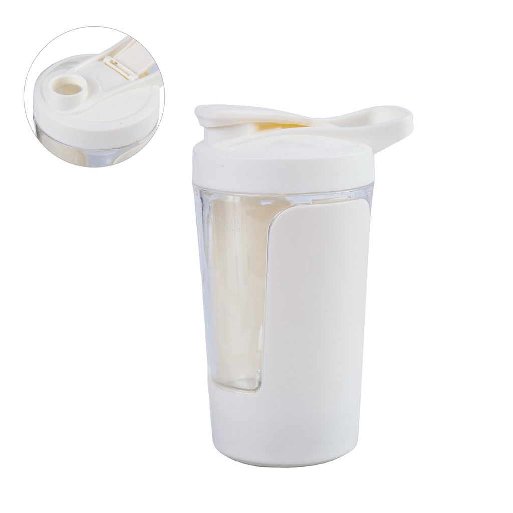 Automatischer Mixer,Protein Shaker elektrischer,450ml, Hitzebeständig, auslaufsicher und sturzsicher, weiß