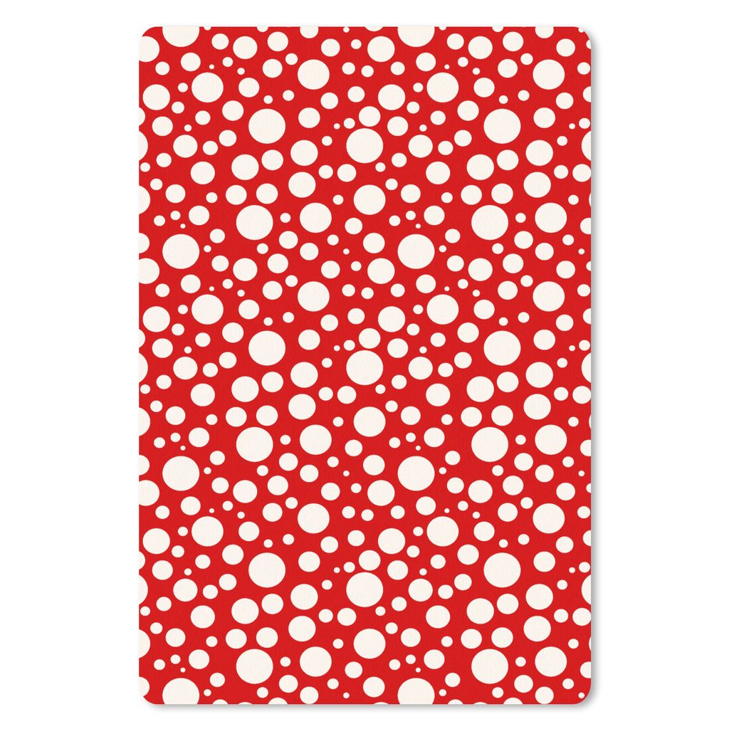 MuchoWow Mauspad Mousepad Seifenblasen - Rot - Punkte - Muster 18x27 cm - Mousepads - Maus Mat - Pad - Mausunterlage