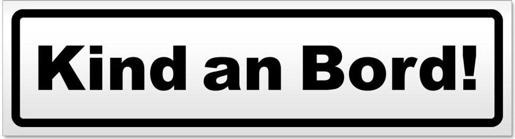 Kind an Bord Magnetschild Schild magnetisch - 30cm Schwarz - Magnetfolie für Auto PKW Kfz