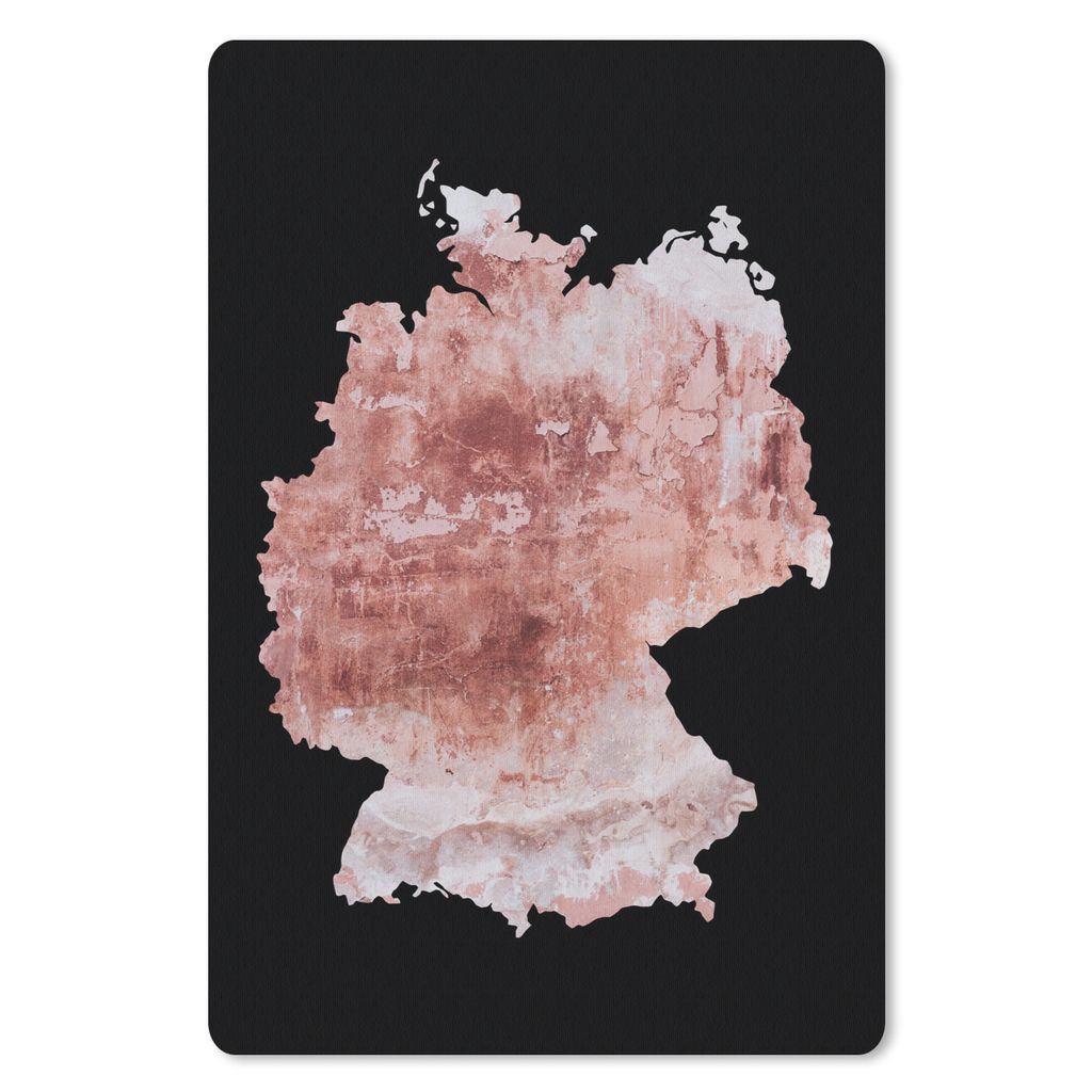MuchoWow® Mauspad Mousepad Karte - Deutschland - Alte Rose Produktbild 