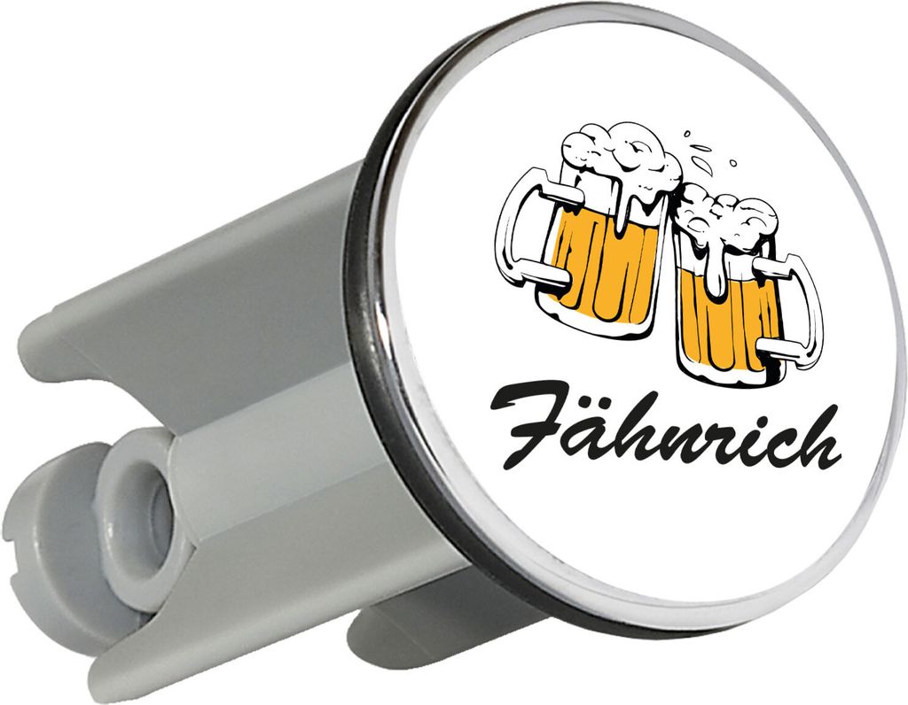 Huuraa Waschbeckenstöpsel Fähnrich Schützenfest 4cm höhenverstellbar Abflussstopfen Geschenkidee