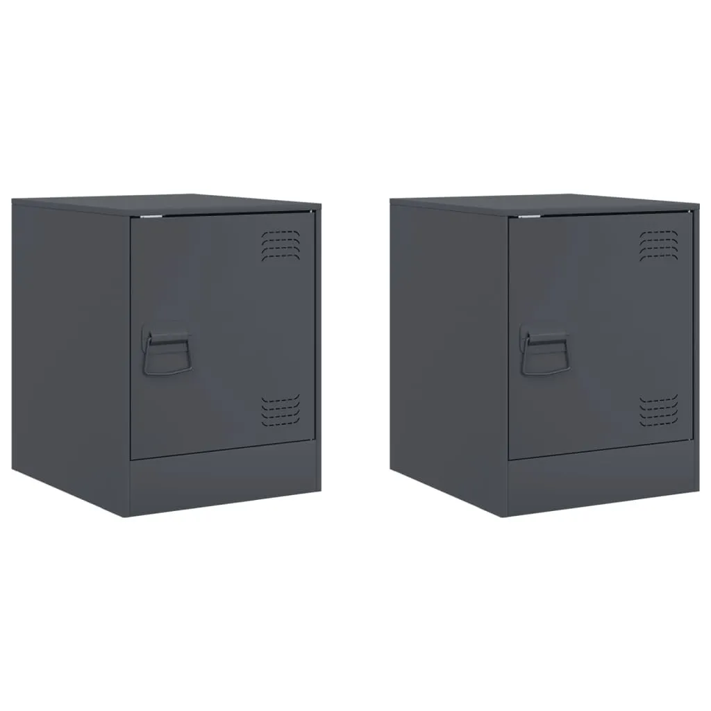 Trasforma la tua Camera con SYFAX™ Comodini Acciaio Antracite 2 pz