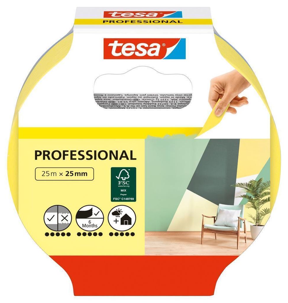 tesa Malerband Professional 2 x 25m x 25mm Image du produit 