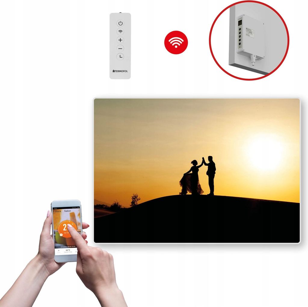 Termofol TF-SWT Infrarot Wandheizung - Wandheizung Elektrisch - Sonnenuntergang2 - 500W - 60x85 cm