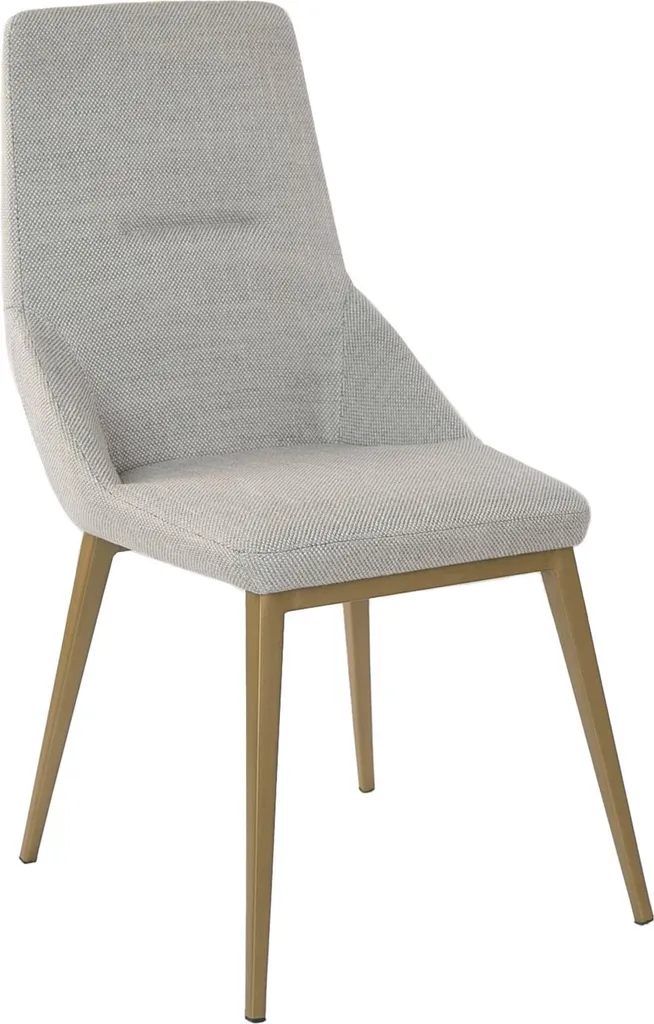 Angel Cerdá 4132 : Chaise en tissu gris clair au design épuré chic