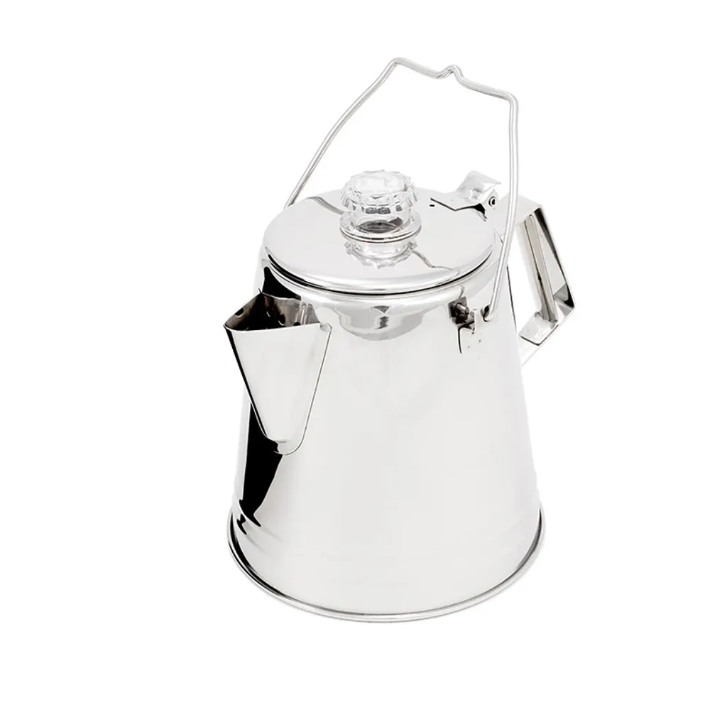 Café chaud pour 8 personnes : Percolateur Inox GSI Outdoors 1,2L durable