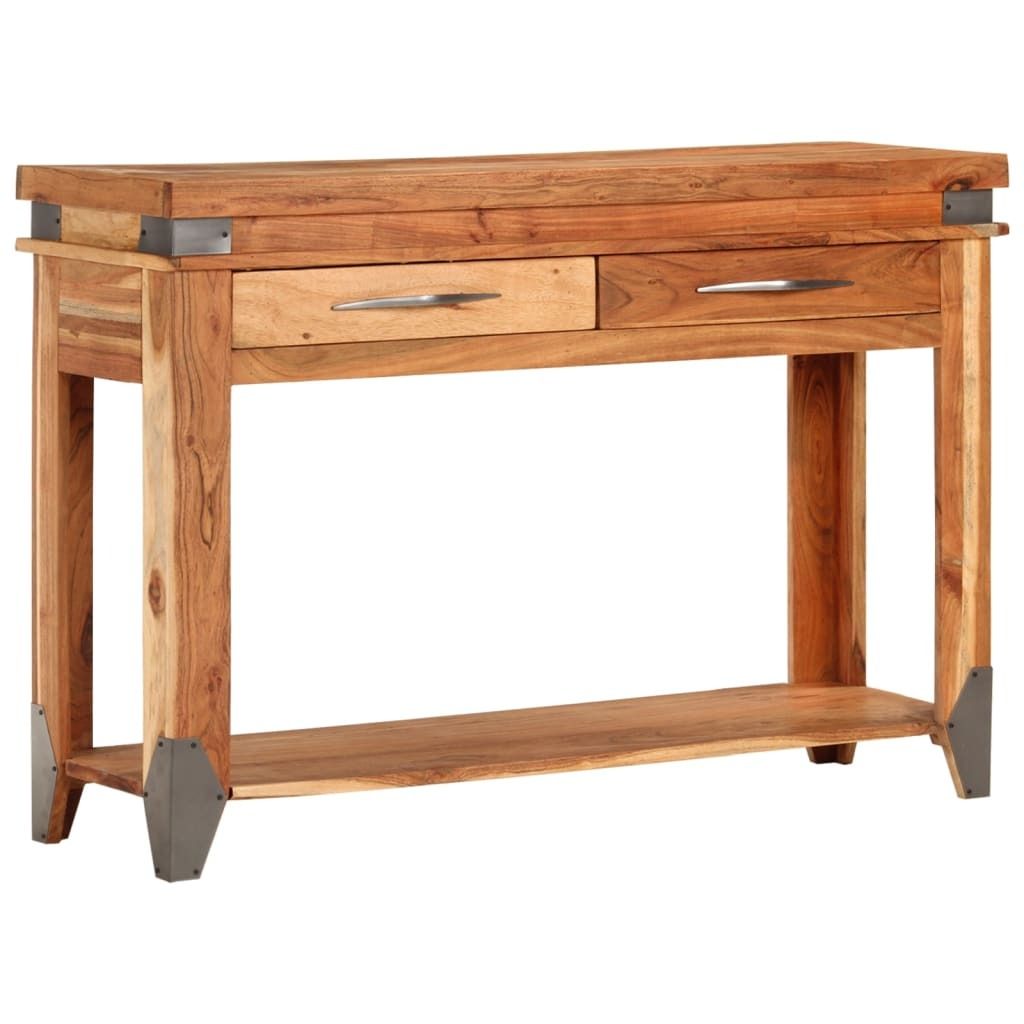 vidaXL Konsolentisch 110x34x74 cm Massivholz Akazie - Konsolentisch - Konsolentische - Tisch - Flurtisch