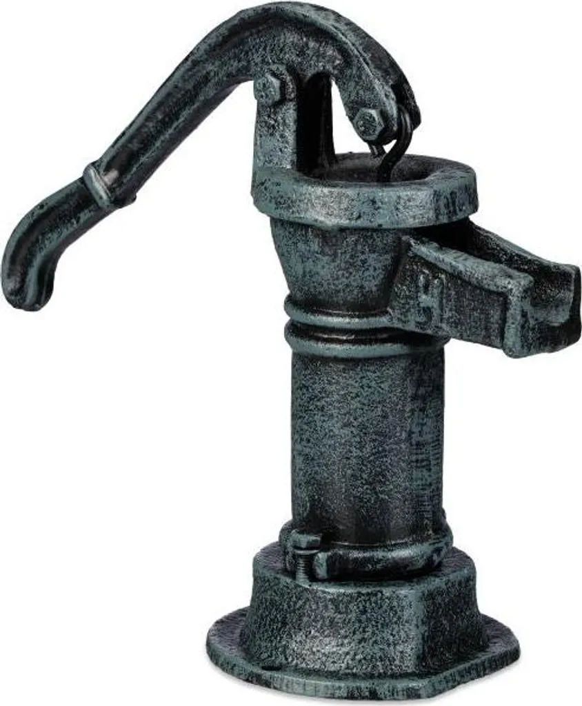 Pompe à eau décorative en fonte nostalgique - Modèle manuel de jardin