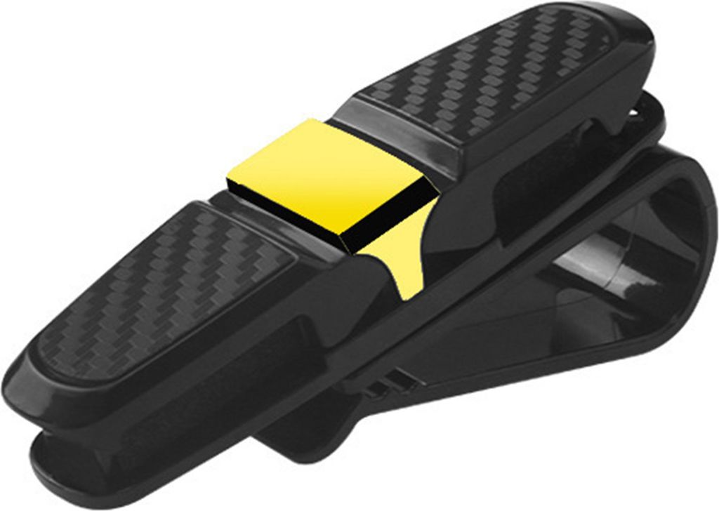 Brillenclip fürs Auto, praktische 180-Grad-Drehung, ABS-Material, einfacher Einhandzugriff, Brillenhalter fürs Auto