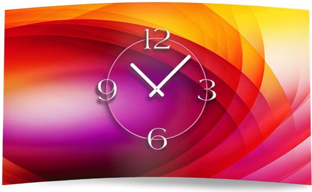 Digital Designer Art abstrakt bunt Designer Wanduhr modernes Wanduhren Design leise kein ticken DIXTIME 3D-0382