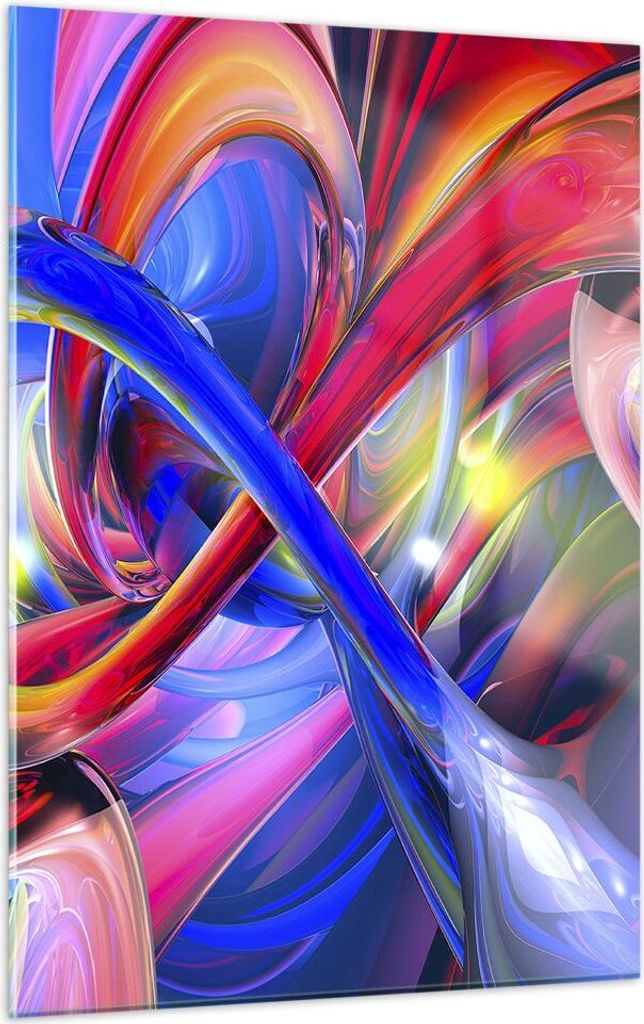 Bilder auf glas - Einteilig - Abstrakt grafik grafiken farben - 50x70cm - Glasbilder - Wandbilder - Bilder - Wanddekoration aus Glas - Glas Bilder ...