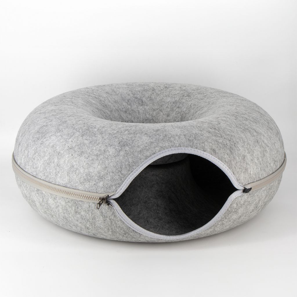 Katzentunnel Katzenhöhle Katzenbett Spielhöhle Grau Produktbild 