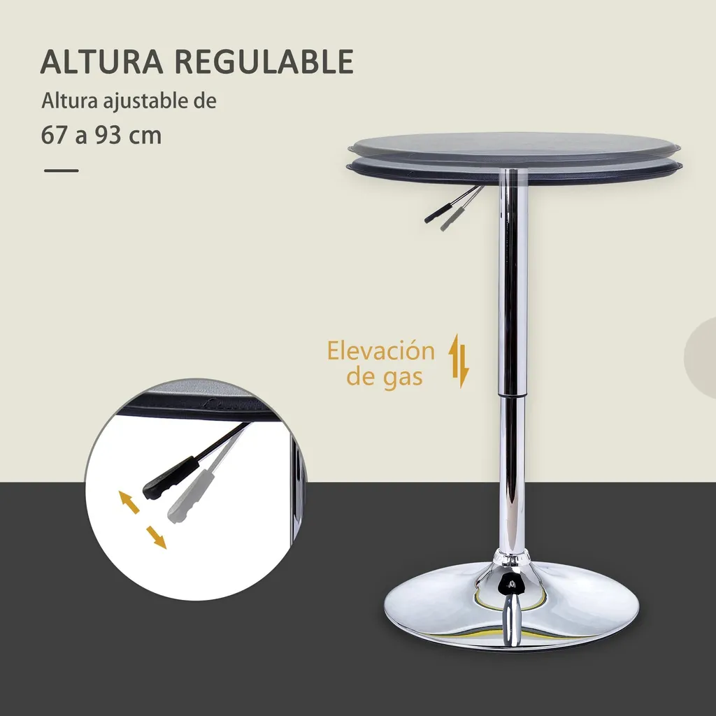 Table moderne en bois structure robuste noir et argent - Modèle Onyx - 4