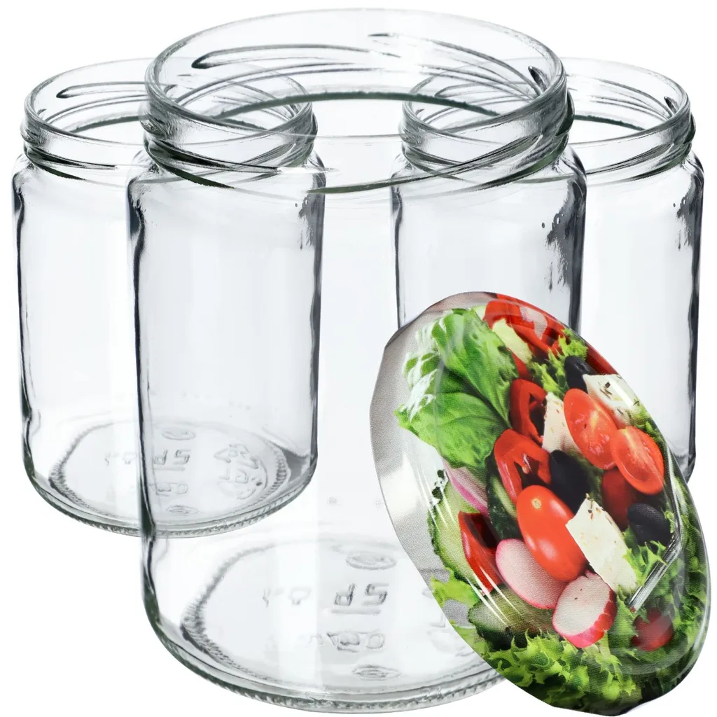 KADAX 48 Vasetti Per Conserve Da 540 Ml, Con Tappo A Vite