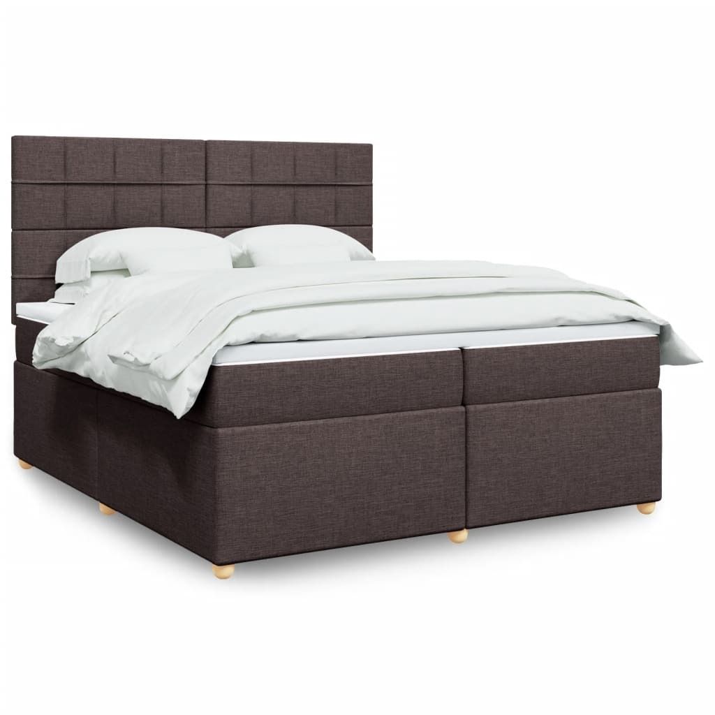 "2026 Promotion" Boxspringbett mit Matratze - Dunkelbraun - 200x200 cm - Stoff - Polsterbett CC15608