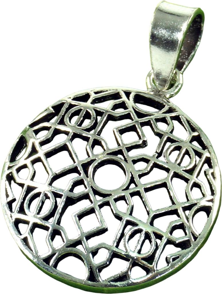 Silberanhänger, Boho Anhänger `Flower of Life Talisman` Talisman - Modell 5, Silber-Farben, SterlingSilber, Anhänger & Amulette aus Silber