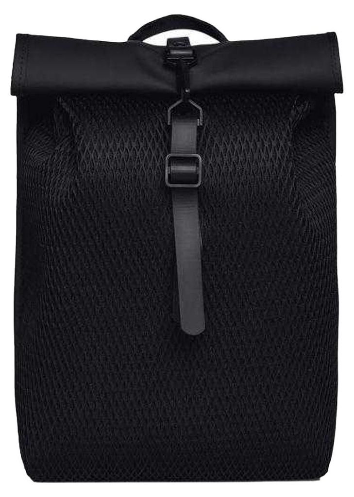Rains - Rucksack, Netzmaterial, Zum Aufrollen PP9939 (Einheitsgröße) (Schwarz)