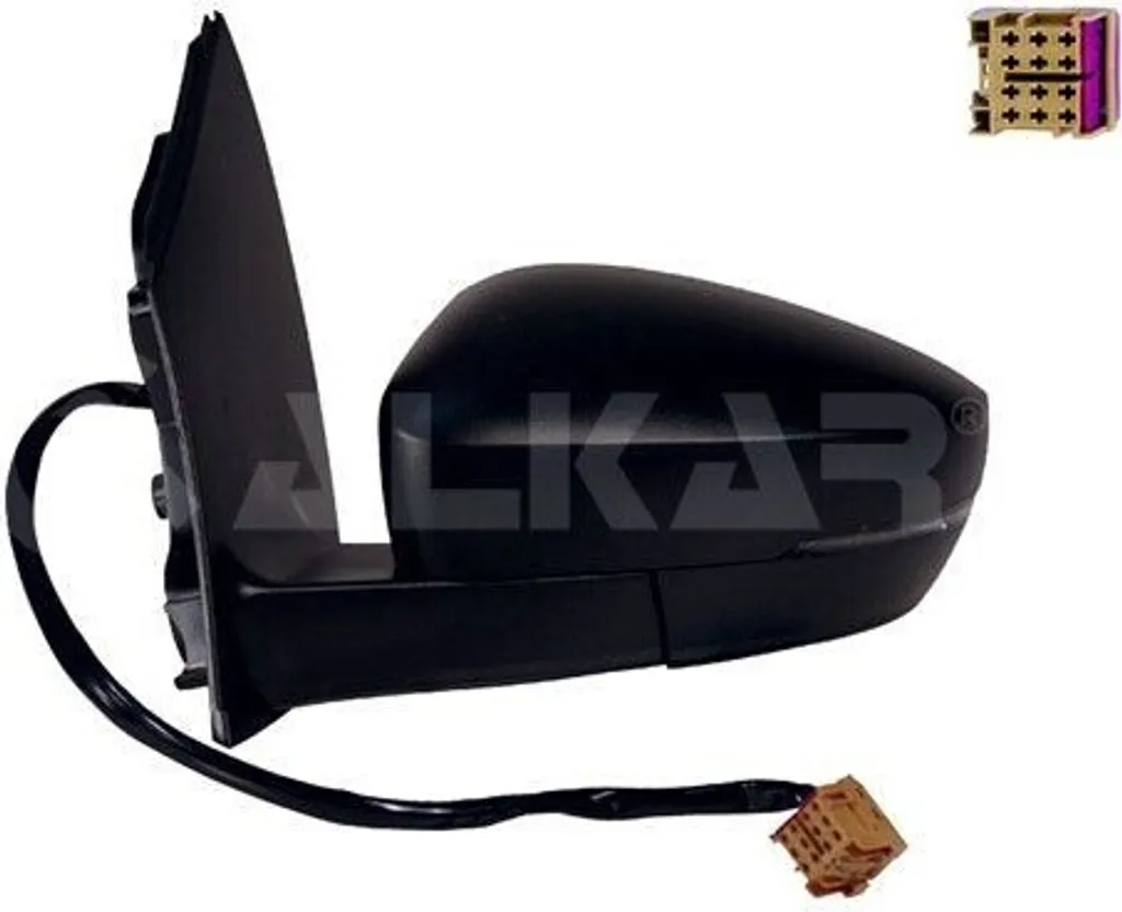Rétroviseur Gauche ALKAR 6125123 pour VW Polo 6R 6C - OE 6R0949101F