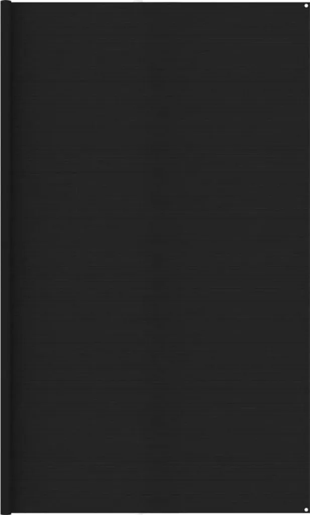 Tapis de tente respirant en HDPE noir 400x700 cm résistant aux UV