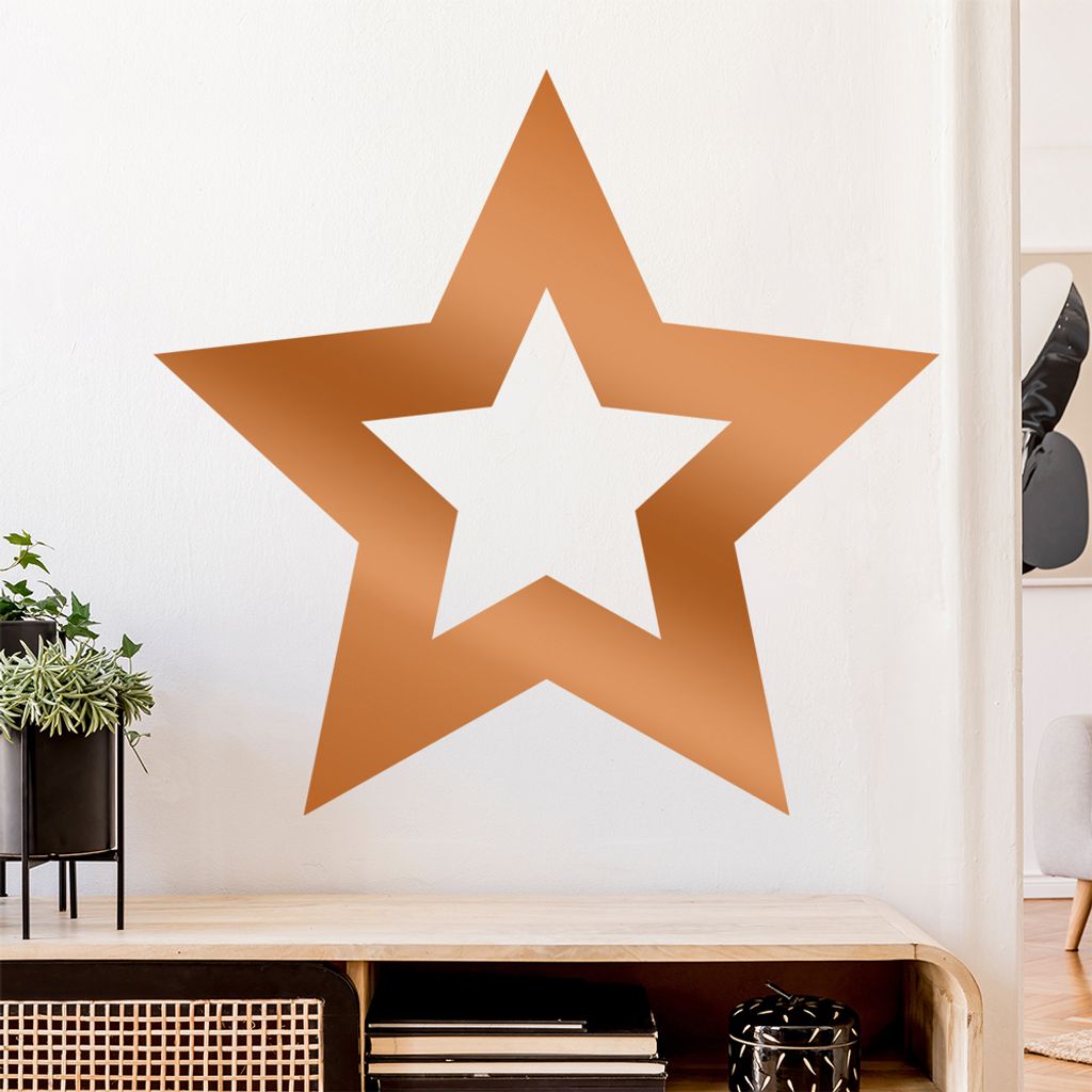 Stern Sterne Star Wandtattoo Wandaufkleber Wall Sticker - Dekoration, Küche, Wohnzimmer, Schlafzimmer, Badezimmer