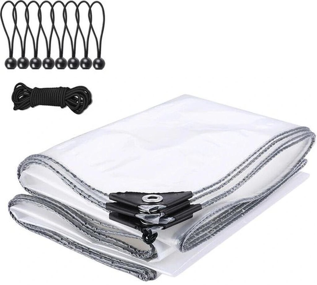 Unyqoos Transparente und wasserdichte Plane zum Schutz von Garten und Gewächshaus 3x1 Meter