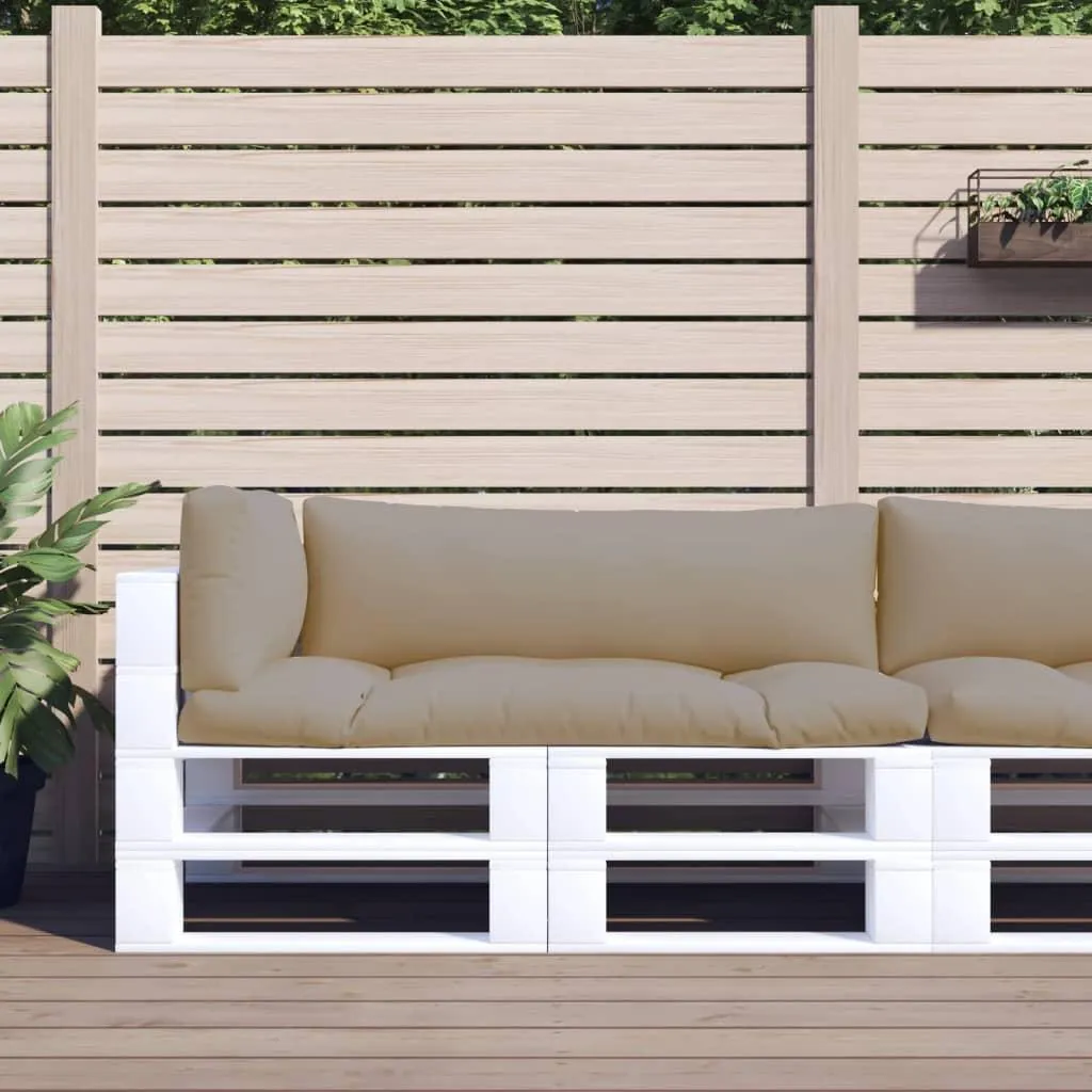 Offerta Cuscini Pallet 3 Pezzi Taupe | Tessuto Liscio Divano Esterno