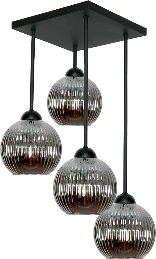 Plafonnier Classic Noir et Verre Graphite 15-455 Sonia pour Intérieur