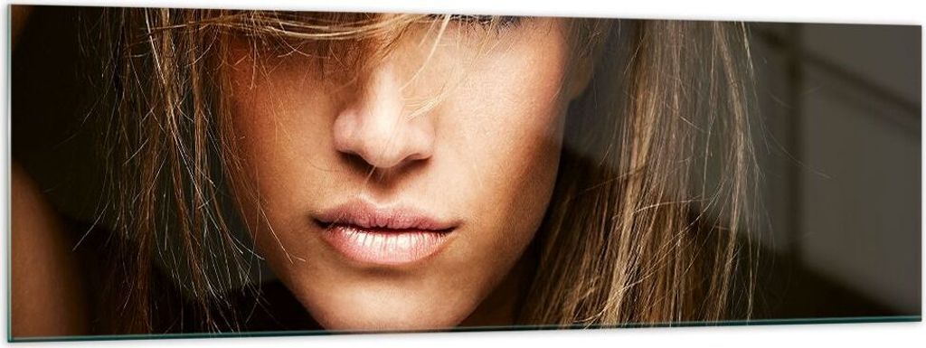 Bilder auf glas - Weiblich mode modell nackt - 160x50cm - Glasbilder - Wandbilder - Kunstdruck - zum Aufhängen bereit - Wanddekoration aus Glas - ...
