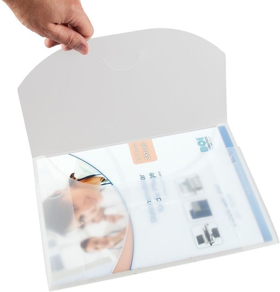 Stabile Sammeltaschen aus umweltfreundlichem Polypropylen, Transparent, Format DIN A4, Verpackungseinheit: 1 P/20
