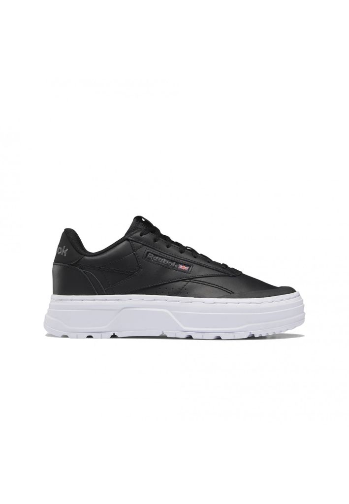 Damen Schuhe Reebok Club C Double Geo Leder Turnschuhe schwarz 36
