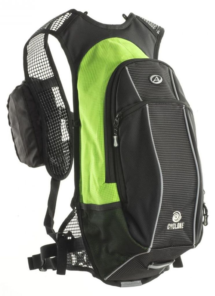Fahrrad Rucksack Cyclone X8 anatomisch gepolstert schwarz grün