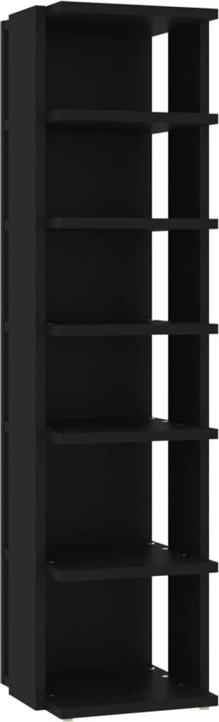 vidaXL Skrinky na topánky 2 ks čierne 27,5x27x102 cm Obrázok produktu 3