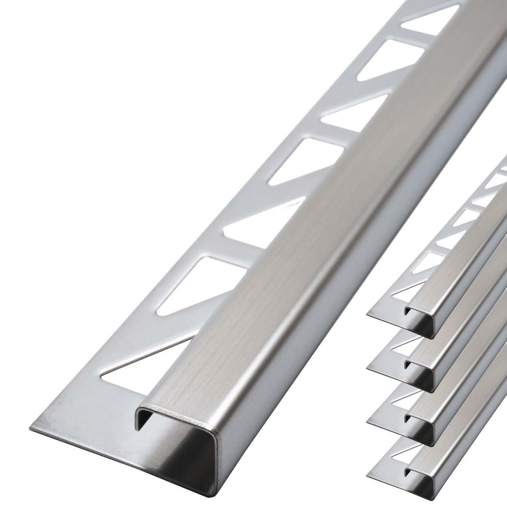 Dalsys 5x Fliesenschiene Eckprofil 2,5m x 10mm Edelstahl Produktbild 