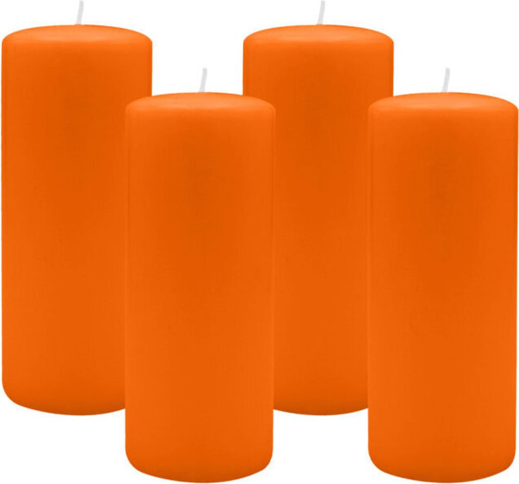 4er Set Adventskranzkerzen Mandarin Orange Ø 80 x 200 mm Produktbild 