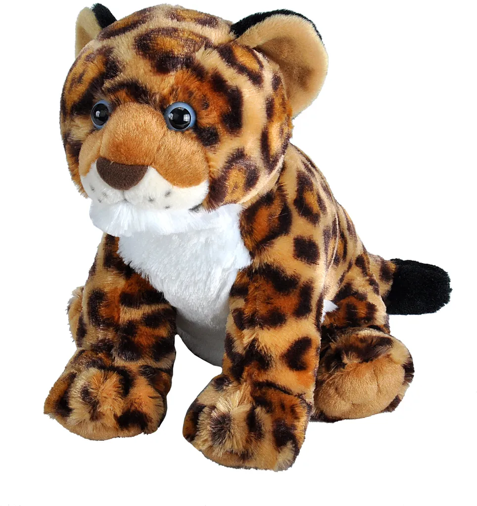 Jaguar en peluche 30 cm tacheté - Finition Cuddlekins haute qualité