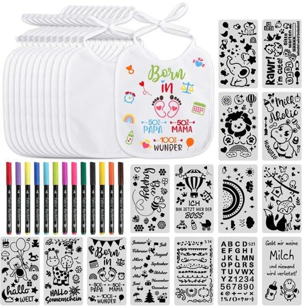 Bavoirs bébé imperméables en coton doux avec système anti-fuites