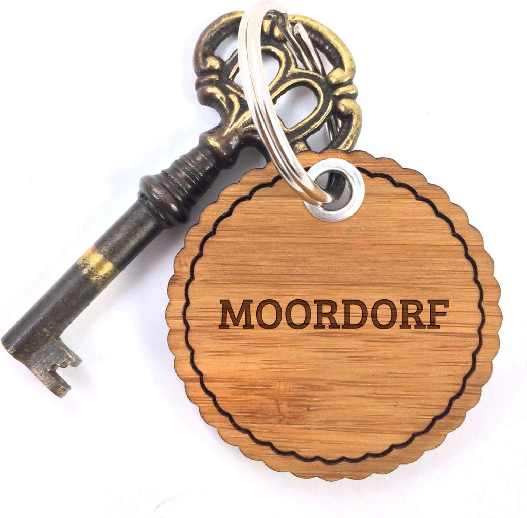 Mr. & Mrs. Panda Schlüsselanhänger Moordorf - Geschenk, Anhänger, Taschenanhänger, holz, Geschenkidee, Spruch, schlüssel