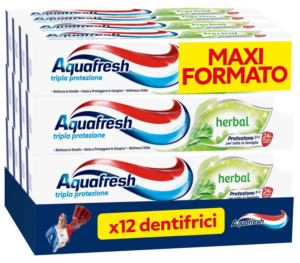 Aquafresh Herbal Triple Protection Zahnpasta für die ganze Produktbild 